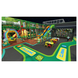 Su misura commerciale grande tema della giungla per bambini parco divertimenti parco giochi al coperto giungla palestra con struttura di gioco, giochi di avventura - Product Image 4