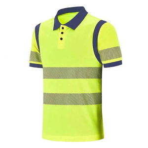 Polo de sécurité réfléchissant imperméable à manches courtes, respirant, haute visibilité, imprimé UV, vêtement de travail sans couture thermocollé - Product Image 6