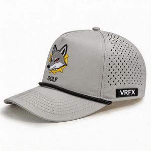 Casquette de baseball 5 panneaux personnalisée avec logo brodé en caoutchouc, imperméable, perforée, découpée au laser, style urbain - Product Image 2