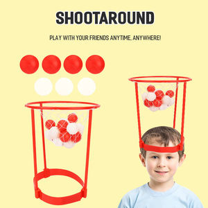 Jeu de basket interactif pour fêtes, intérieur/extérieur, avec panier réglable, bandeau et cerceau, pour enfants et adultes - Product Image 2