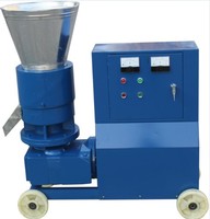 Machine à granulés de biomasse à matrice plate avec moteur, économie d'énergie, 11 kW, capacité de 100-150 kg/h pour la production de combustible