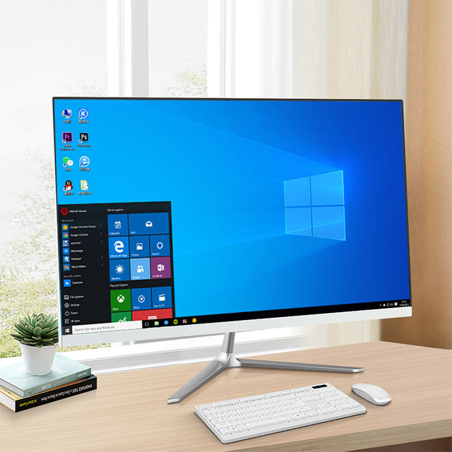 24"27"32" All in One Pc Intel Core I7 I5 I3 8gb Ram 256GB SSD 1920*1080p HD Led Curve Screen Monoblock Computer