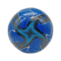 Ballon de football en cuir mousse PVC bleu noir taille 5 ballon de football poids officiel personnalisé pour le match d'entraînement