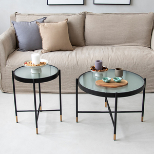 Bestseller Günstiger Preis Wohnzimmer Einzigartiger kleiner Tee tisch Luxus-Couch tisch aus Holz und Eisen - Product Image 4