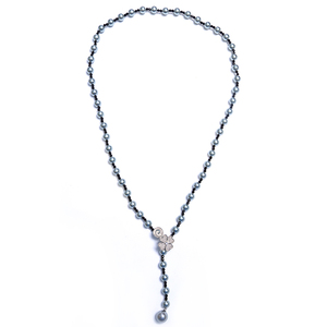 <span class=keywords><strong>Collier</strong></span> de perles de couleur <span class=keywords><strong>Tahiti</strong></span> haut de gamme avec des perles de verre noires pour le cadeau d'anniversaire de Noël de la Saint-Valentin - Product Image 1