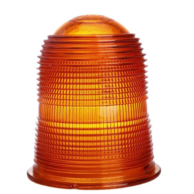 Cubierta de cúpula de vidrio para lámpara de tráfico Industrial, cubierta de lámpara Led de pared para Farola, Color naranja