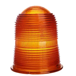 Couvercle de dôme en verre couleur Orange feu de circulation industriel lampe murale en verre Led abat-jour lampe de rue couverture