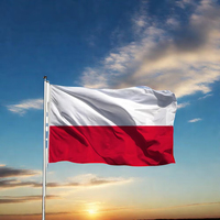 Drapeau de la Pologne en polyester 90x150cm (3x5 FT) imprimé en sérigraphie – Vente en gros