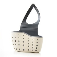Caddie de robinet à sangle réglable suspendue pour le séchage de l'évier de cuisine porte-éponge porte-savon en plastique en Silicone