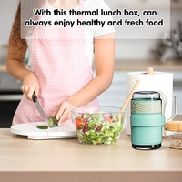Nouveauté : Boîte à repas isotherme en acier inoxydable 18/8 à double paroi, 12 oz, qualité alimentaire, anti-fuite, sans BPA, pour enfants, 2 compartiments