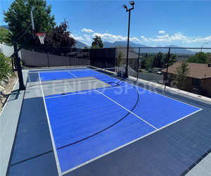 Enlio patio trasero pickleball cancha azulejo cancha de baloncesto media cancha para casa privada patio trasero deportes multiuso - Product Image 2
