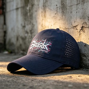 Casquette de sport premium perforée au laser avec logo personnalisé unisexe décontractée pour la navigation, le cyclisme et le baseball - Product Image 1