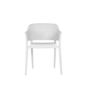 Venta al por mayor brazo de plástico al aire libre apilable moderno jardín único negro cómodo UV moda Silla de comedor - Product Image 2