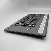 Clavier sans fil BT avec support et pavé tactile Mini clavier rechargeable Type C à touches chocolat super minces, BT-037T