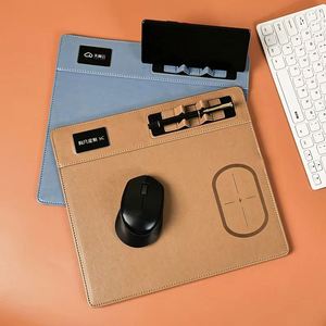 Trending Portable Mouse Pad Wireless Charger Phone Holder 3 in 1 Desk Organizer Fast Charging for Mobile Phone - Product Image 1