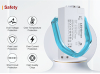 Alimentation à découpage DUSKTEC 6W 9W 12W 15W AC 100-240V IP20 pour mini-bandes LED