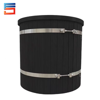 Baignoire à glace en plongeant froid WPC baril résistant aux intempéries aspect bois durable à faible entretien