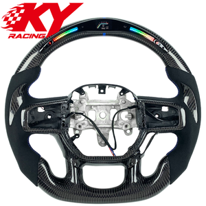 Accesorios para Automóviles Dodge Ram 1500 SRT TRX Rebel 4500 5500 2500 3500, Empuñaduras de Gamuza, Pantalla LED RPM, Volante de Fibra de Carbono - Product Image 1