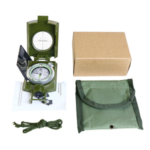 Boussole multifonctionnelle pour la randonnée, boussole à lentilles en métal étanche et de haute précision avec <span class=keywords><strong>clinomètre</strong></span> pour la randonnée - Product Image 3
