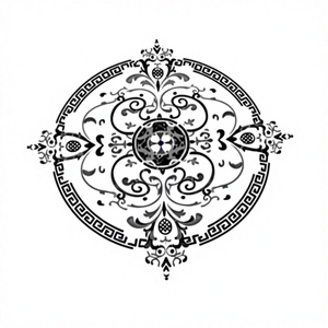 Marbre poli haute qualité pour entrée, revêtement de sol découpé au jet d'eau, multicolore, poli, pour usage intérieur, temple, jardin, marbre traditionnel sculpté à la main - Product Image 1