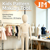 Mannequin de couture en fibre de verre pour enfants, corps entier, avec tête et paumes, pour la découpe de patrons et le drapage de vêtements pour enfants