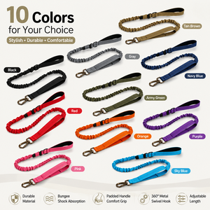 Anti Pull Two Handle Training <b>Dog</b> <b>Leash</b> for Medium Large <b>Dogs</b> with Car Seat Buckle Tactical Collar Set - Product Image 6