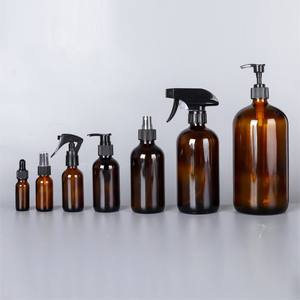 Più venduto flacone Spray in vetro ambrato di Boston rotondo per la cura della pelle crema detergente viso siero-Spot all'ingrosso - Product Image 5