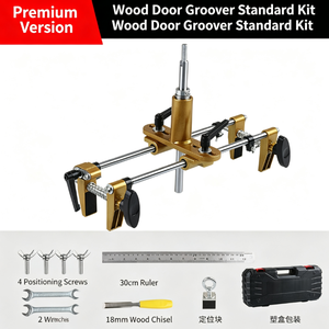 Kit de instalación de cerraduras para puertas de madera, abridor de orificios para cerraduras, cortador de acero, juego de herramientas de mortaja para trabajar la madera, para el montaje de cerraduras de puertas - Product Image 4