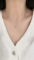 Collier romantique certifié en argent sterling 925 avec pendentif en forme de cœur en moissanite et zircon, idéal pour les commandes en gros directes usine, souvenir