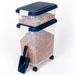 Armazenamento de alimentos para animais de estimação, venda por atacado, novo design personalizado, recipiente de comida para animais de estimação com colher - Product Image 1