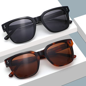 Gafas de sol polarizadas Vintage Unisex 2025 con logotipo personalizado Nuevo diseño de moda con marco cuadrado marrón o gris para mujer - Product Image 3