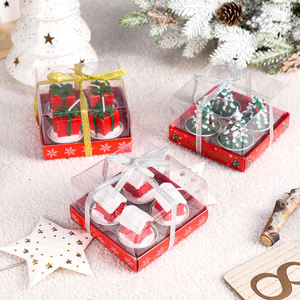 Navidad paraffin sáp giáng sinh cây nến Quà Tặng thiết lập giáng sinh Santa nến trang trí Giáng sinh - Product Image 1
