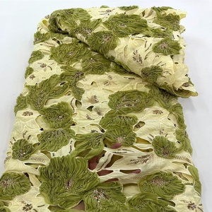 5 Yardas de Tela de Encaje Africano con Cuentas de <span class=keywords><strong>Guipur</strong></span> <span class=keywords><strong>para</strong></span> <span class=keywords><strong>Vestido</strong></span> de Fiesta de Boda - Product Image 2