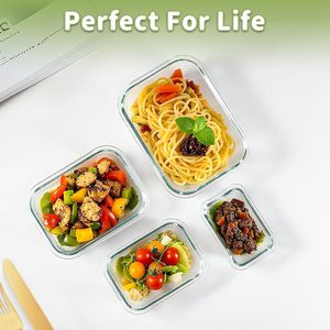Nouveauté 2025 : Contenants alimentaires en verre à compartiments, design optimal, couvercles en PP + silicone, compatibles micro-ondes, écologiques, pour la préparation des repas - Product Image 6