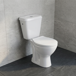 Inodoro de Dos Piezas con Sifón en P, Diseño Nuevo Vistaar, Montaje en el Suelo, Cerámica, para Baño - Product Image 3