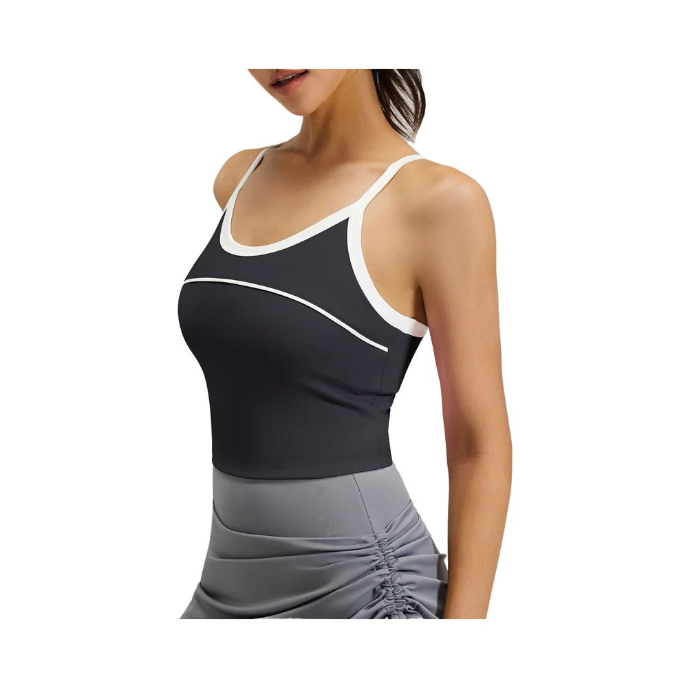 New Line-Fit Sports Vest with Integrated Cups, Beautiful Back, Shockproof, Women's Sports Yoga Top Yoga Wear