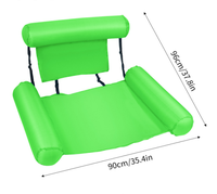 Chaise longue gonflable de l'eau de polyester de PVC portatif pliable jouant des jeux pour le fauteuil de tapis flottant coloré de temps de mise en commun