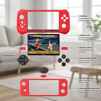 Console de jeu portable rétro X53, écran IPS 5,1 pouces 800x480, alimentation filaire, sans batterie au lithium