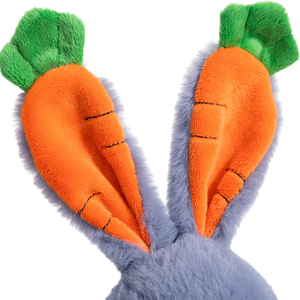 Peluche en gros : Adorable <span class=keywords><strong>lapin</strong></span> <span class=keywords><strong>bleu</strong></span> marine avec oreilles et pieds en forme de carotte, jouet en peluche de dessin animé pour cadeau de Pâques - Product Image 4