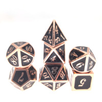 Ensemble de dés polyédriques en métal D4/D6/D8/D10/D%/D12/D20 Dragon DND