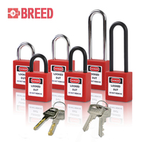 Cadenas de sécurité avec manille en nylon non conducteur de 76mm Cadenas de sécurité à longue manille pour la gestion des étiquettes de verrouillage LOGO personnalisé