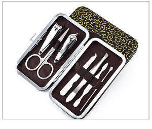 Ensemble de manucure de luxe en acier inoxydable, ensemble de coupe-ongles 8 pièces, ciseaux professionnels pour le soin des ongles - Product Image 2