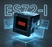 EASTSONG ES72-I Amperímetro Digital Monofásico 67x67mm con Panel LED Rojo 5A RS485 Modbus RTU Clase 0.5 Resistente a Altas Temperaturas IP65