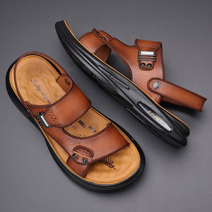 Sandalias de Hombre 2026, Sandalias de Playa de Piel Vacuna de Primera Calidad, Calzado Informal para Exteriores, Cómodo, Transpirable y Ligero - Product Image 5