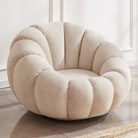 Fauteuil lounge individuel en velours, style scandinave moderne et luxueux, incontournable pour le salon - Collection 2026