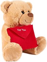 Ours en peluche Saint-Valentin avec enveloppe cœur – Cadeau romantique pour petite amie, idéal pour une déclaration d'amour