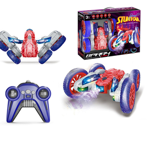 Với khói sáng lên nhào lộn nhảy múa diễn viên đóng thế xe điều khiển từ xa xe hai mặt 360 - Product Image 1