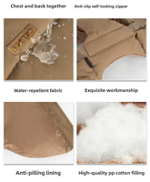 Veste d'hiver imperméable pour chien avec harnais, vêtements rembourrés réfléchissants pour animaux de compagnie, gilet chaud pour l'extérieur pour Labrador Shiba Inu B2B