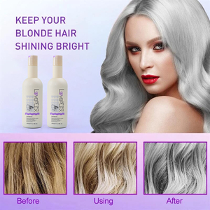 Teinture capillaire blonde platine professionnelle en gallon de marque privée, huile de coco biologique, <span class=keywords><strong>shampooing</strong></span> violet argenté pour cheveux blonds - Product Image 5