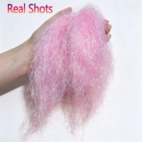 5g/Paquet Fibre Angel Hair Angel Fiber Matériau de montage de mouches Scintillant Fibre Streamer Mobile Streamer pour leurres de pêche au poisson-appât, pour la pêche au brochet, à la truite et en mer